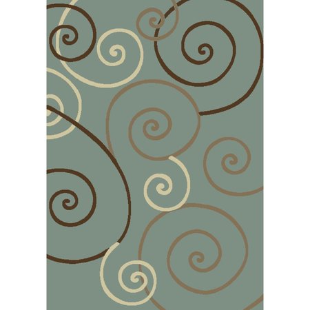 CONCORD GLOBAL 7 ft. 10 in. x 10 ft. 6 in. Chester Scroll - Blue 97767